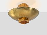 an image of a ceiling light with a gold finish