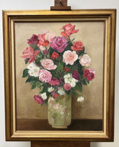 Michèle GRANET CASTETS (1934-2025) « Bouquet de fleurs ». Huile s