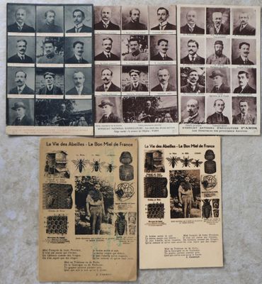 plusieurs vieilles photographies en noir et blanc représentant des hommes en costume-cravate