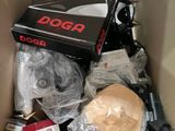a box full of assorted items in the back of a car
