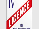 une image d'une affiche sur laquelle figure le mot « licence »