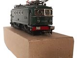 a toy train sitting on top of a cardboard box