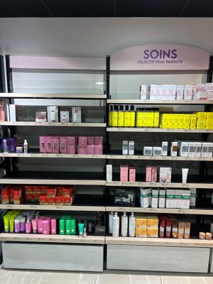 many different types of skin care products on the shelves