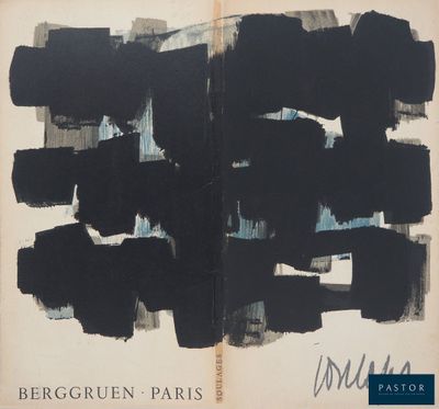 un livre ouvert sur lequel figure une peinture en noir et blanc