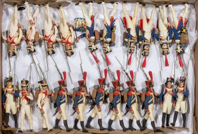 a lot of toy soldiers that are in a box