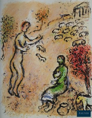une image d'une peinture représentant un homme et une femme dans un champ