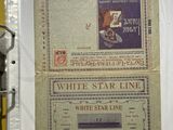 a picture of a white star line ticket in a binder