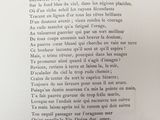 a close up of a text on a white paper with a picture of a horse