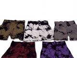 six paires de shorts tie-dye pour homme, de différentes couleurs