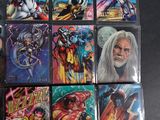 a lot of comic books on the table