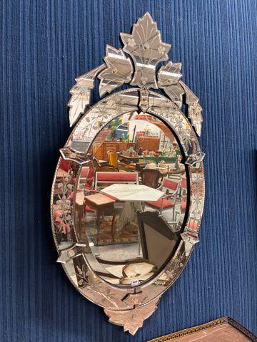 Miroir vénitien ovale H : 90 x 48