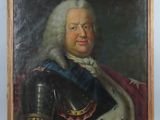 un tableau représentant un homme en armure tenant une épée