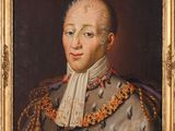 un tableau représentant un homme en costume, avec un col blanc