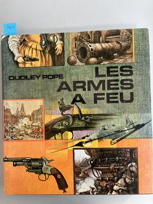 une image représentant un livre sur lequel figurent des illustrations d'armes à feu et des armes à feu