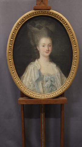 École Française fin 18ème début 19ème « Portrait de dame de quali...