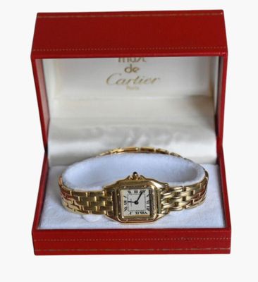 Montre-bracelet pour femme Cartier en or jaune 18 carats