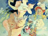 an image of a painting of a group of people in the sky
