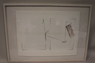 Ecole contemporaine, lithographie en couleurs, numérotée 111…