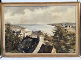 une image représentant un tableau représentant une vue sur une plage et la mer