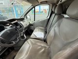 the interior of a car with a dirty seat and dashboard