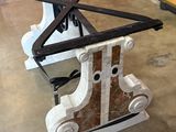a picture of a table made out of wood and metal