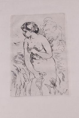 an image of a drawing of a woman sitting in a field