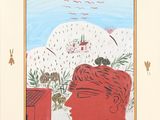 an image of a painting of a woman looking out of a window