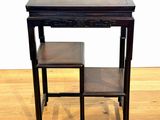 an image of a table with two stools on top of it