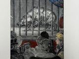 an image of a drawing of a tiger in a cage