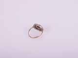 an image of a gold and silver ring with a face on it
