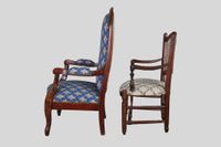 Ensemble de deux fauteuils d'enfant, le premier à décor fleu…