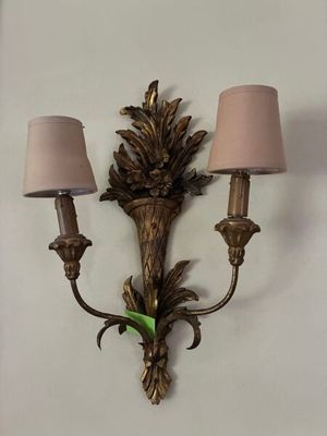 une applique murale équipée de deux lampes