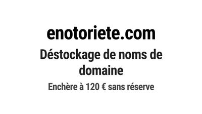 Nom de domaine enotoriete.com. Catégorie: Marketing et publi…