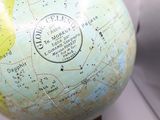 a close up of a globe with a map on it