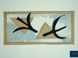 a picture of a painting on the wall of a room