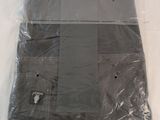 a plastic bag with a zipper on it on a white surface
