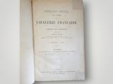 an old book opened to show the title of the novel cavalerie francaisee