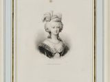 portrait of a woman with a feathered headdress in a frame