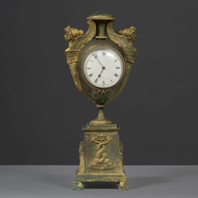 a clock that is sitting on top of a table