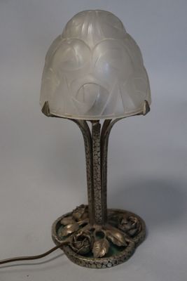 a lamp that is sitting on a table