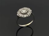 bague art déco en diamant et platine
