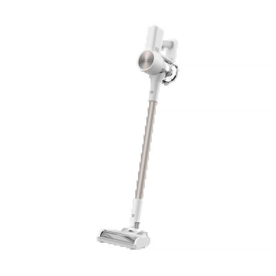 gros plan d'un aspirateur sur fond blanc