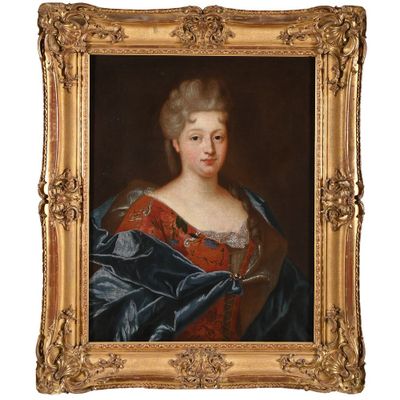 ECOLE FRANCAISE du XVIIIè. « Portrait d’une dame de qualité … - Photo 1