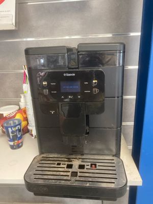 a coffee machine that is sitting on a counter