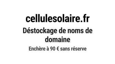 Nom de domaine cellulesolaire.fr.