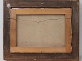 a close up of a picture frame with a piece of wood in it