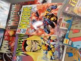 a lot of comic books on the table