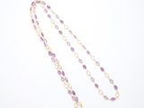 Collier en améthyste avec chaîne en or et perles d'améthyste