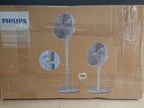 a box with a fan on it sitting on a table