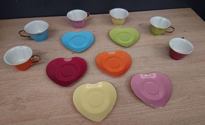 Service à café 12 pièces composé de 6 tasses à café 150 ml e…